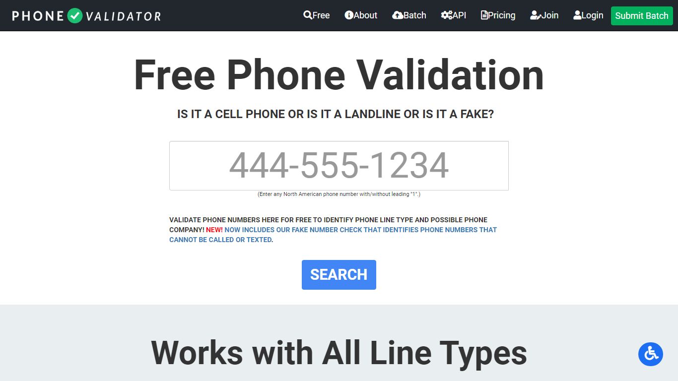 Phone Validator ️ | Is it a Cell or is it a Landline?